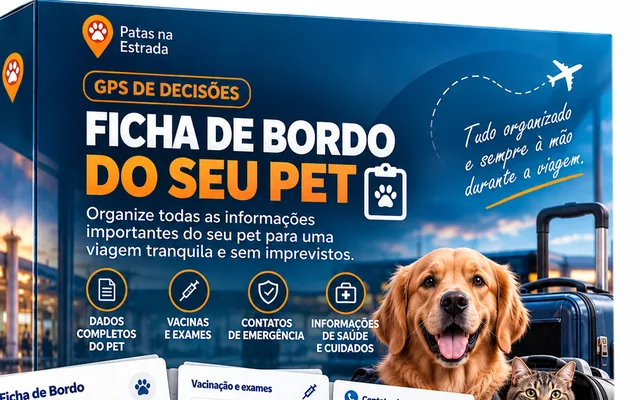 Mockup do módulo Ficha de Bordo do seu pet
